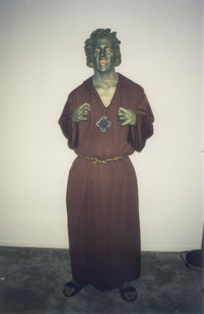 me in Gorgon costume: full body shot &mdash; Masquerade Ball version