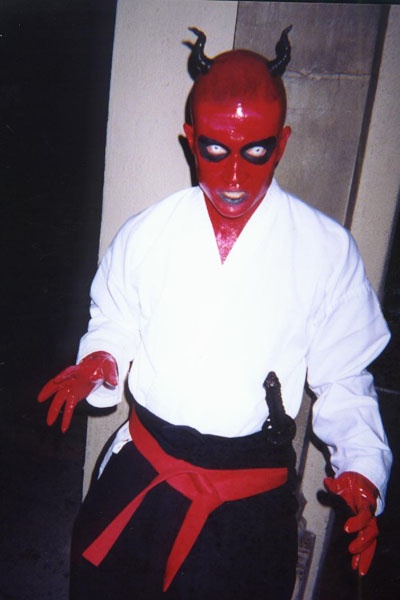 outside the Halloween Masquerade Ball