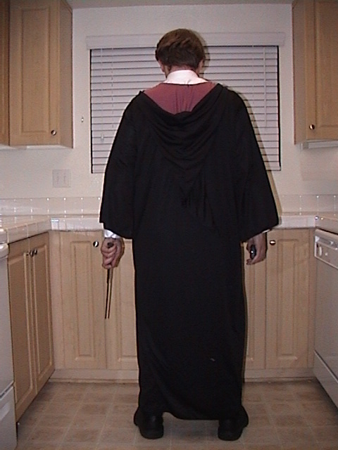 me in Harry Potter costume: rear view
