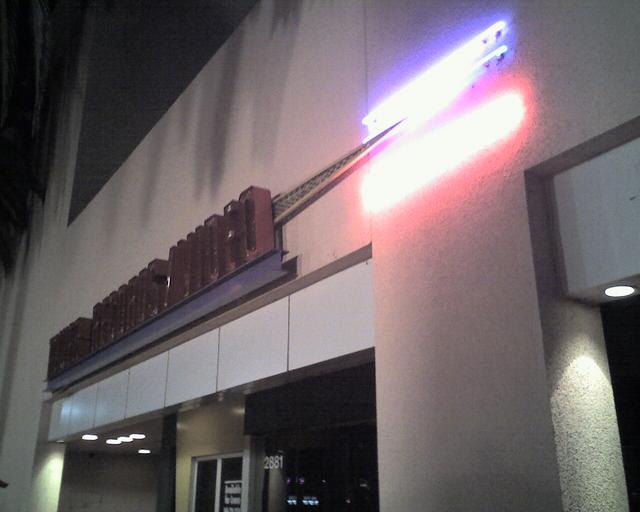 closed Tower Records Tustin: night